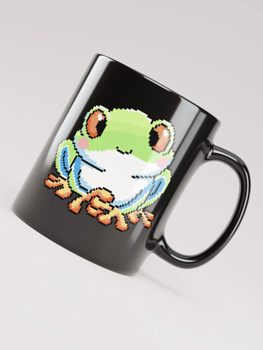 Light Green Rip the Frog Black Glossy Mug product image (4)