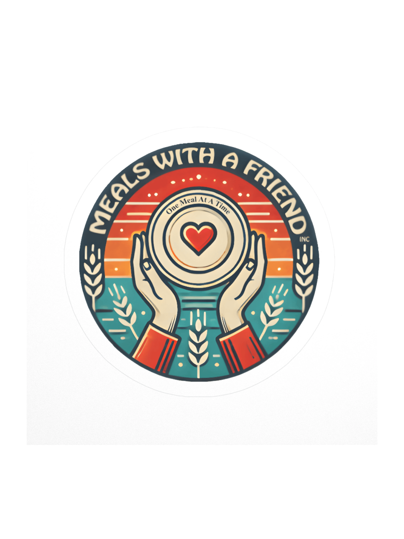 Meals with a Friend – “One Meal at a Time” Sticker product image (3)