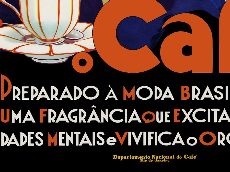Coffee retro vintage poster, Campanha Da Boa Bebida, 1950s (Brazilian coffee) — coffee vintage poster, coffee print, retro kitchen print product image (6)