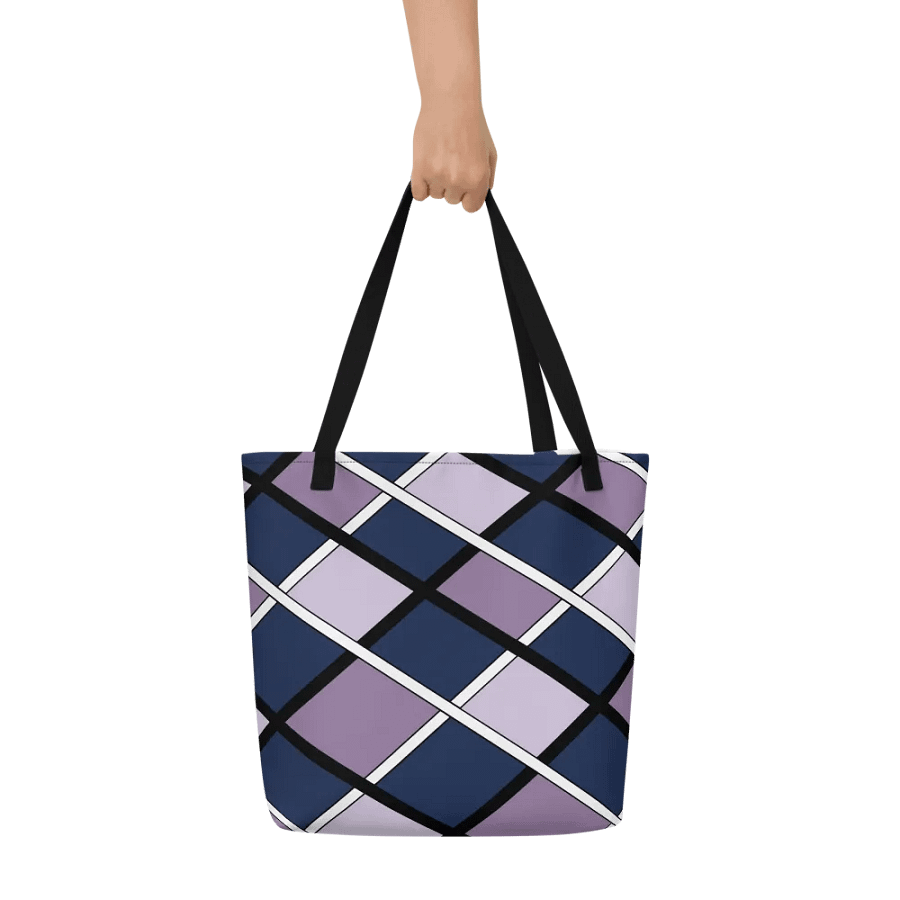 Vibrant Geometric Grid All-Over Tote Bag product image (6)