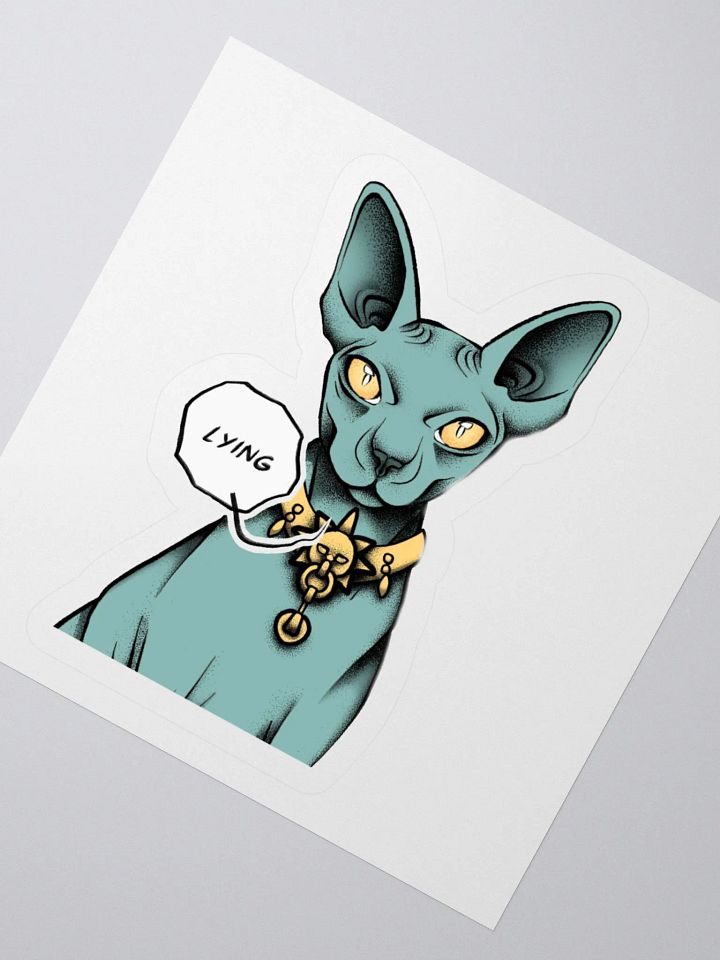 "Lying Cat" Kiss-Cut Sticker product image (8)