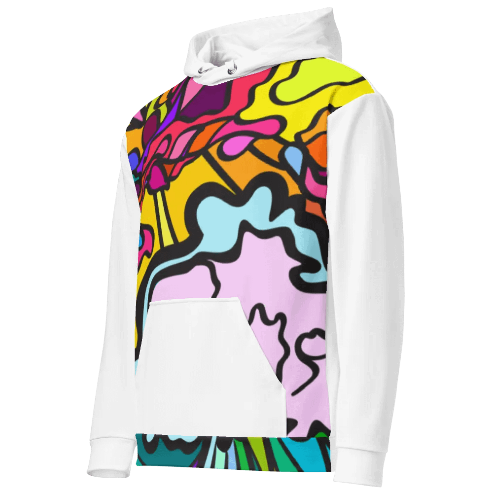Vibrant Abstract Expressions Unisex Hoodie - Wave at Sunset product image (4)