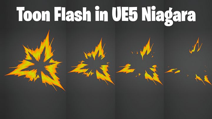 2D Toon Flash in Unreal Engine 5.4 Niagara Tutorial | Download Files product image (1)