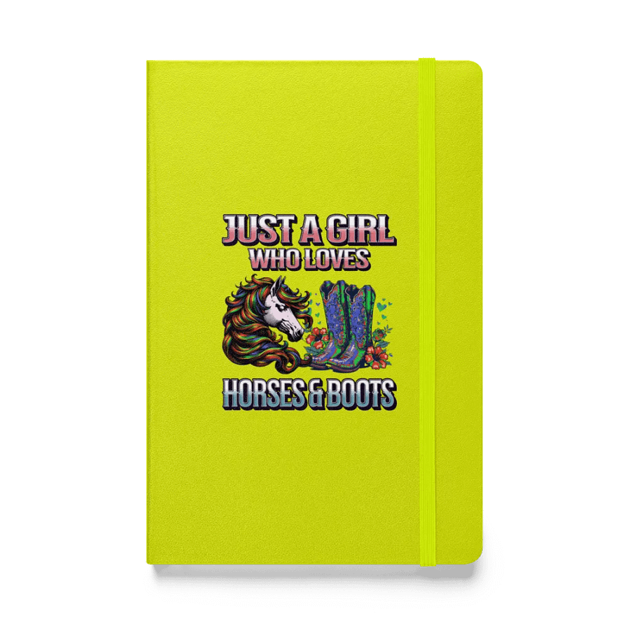 Just A Girl Who Loves Horse And Boots Hardcover Journal product image (1)