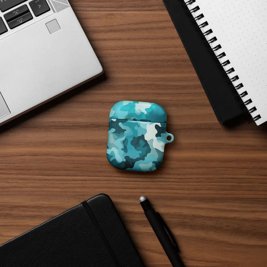 Teal Camo AirPod Case product image (14)