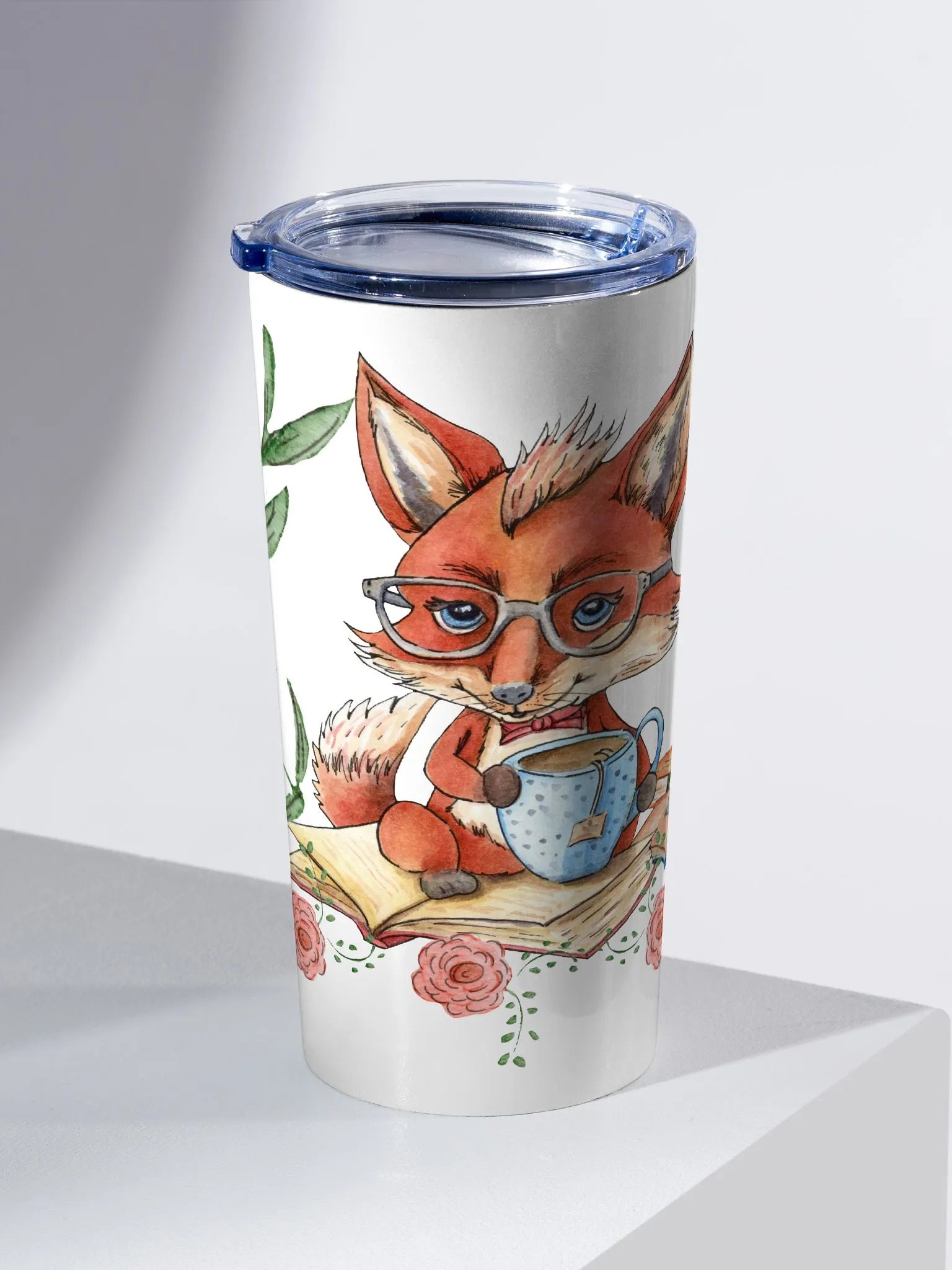 Tea Time Fox Steel Tumbler product image (2)