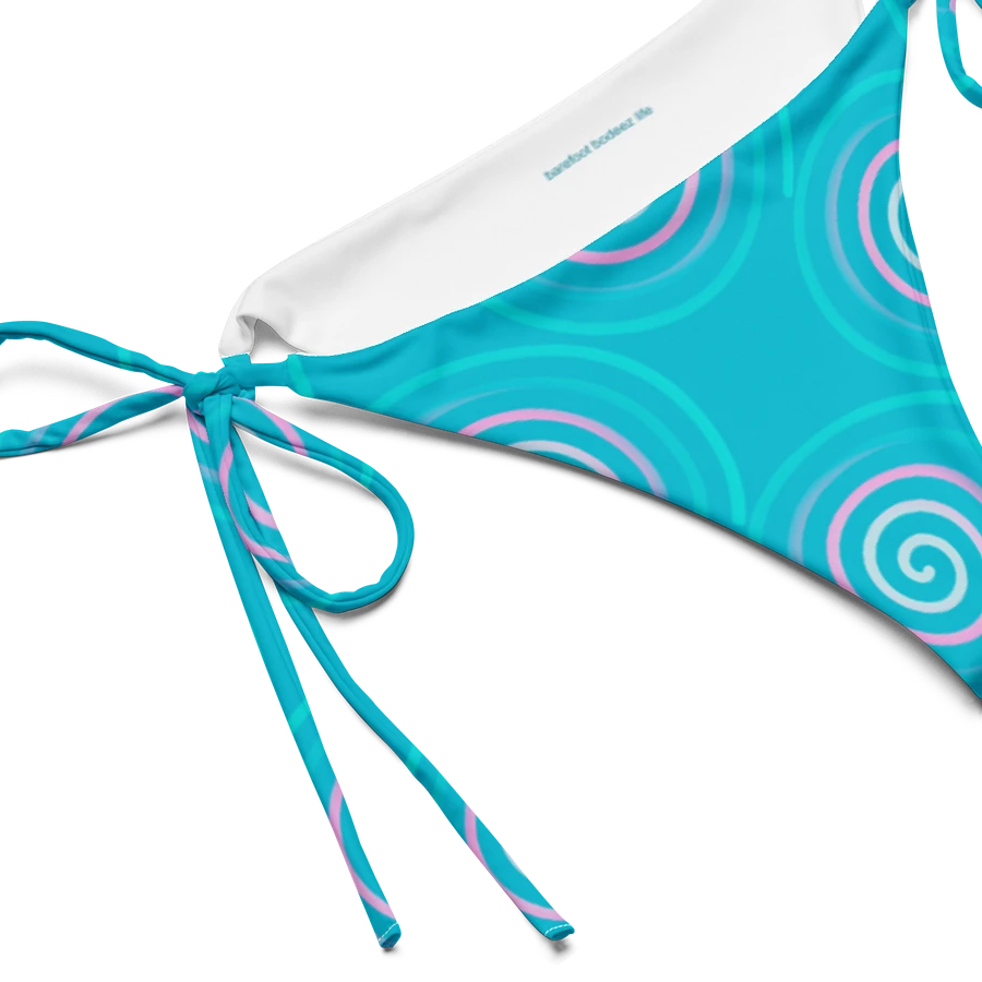 Beautiful Minimalist Ocean Swirl Pattern String Bikini Bottom product image (4)