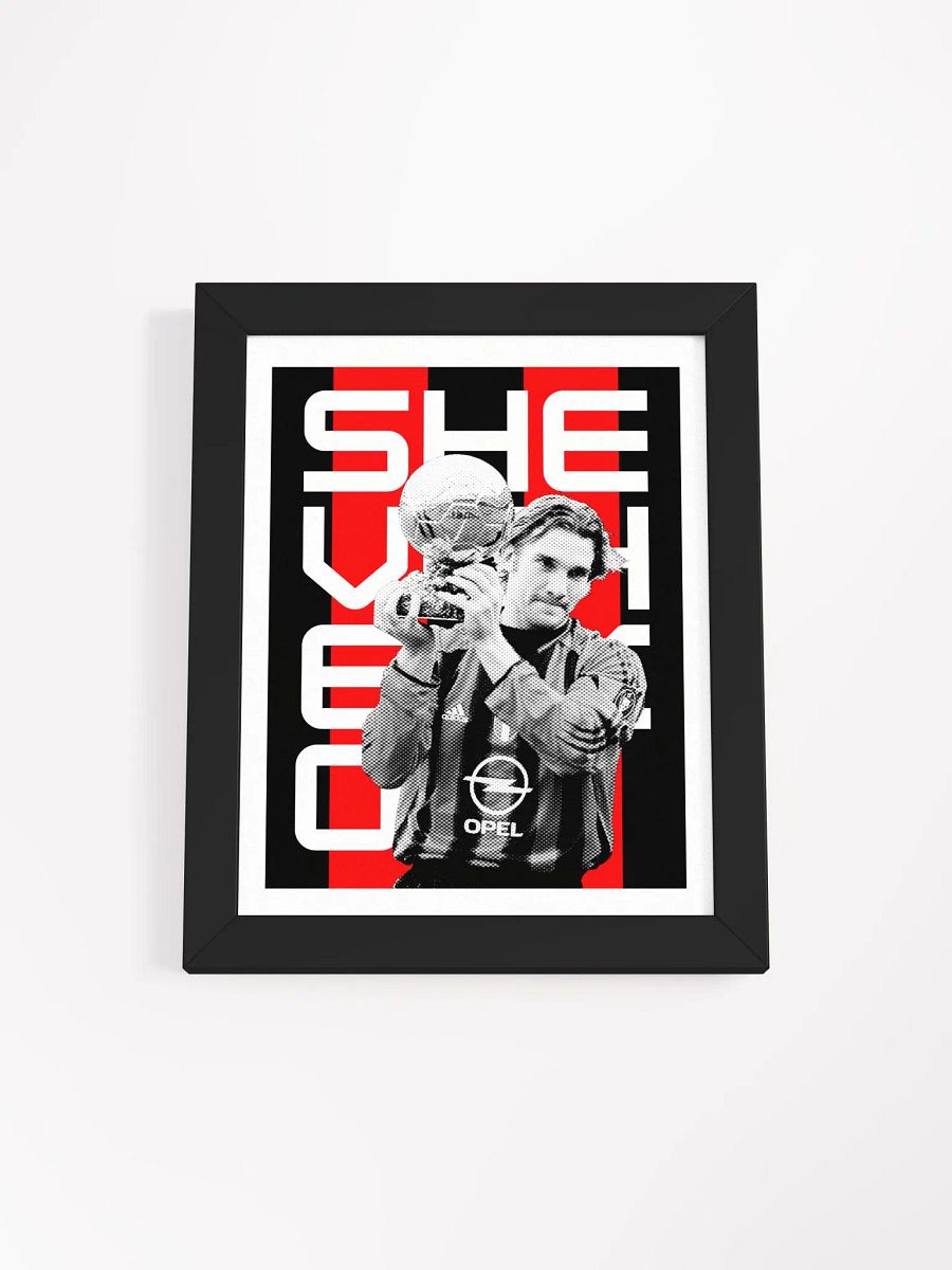 Andriy Shevchenko BW AC Milan Name Art Framed Print product image (4)