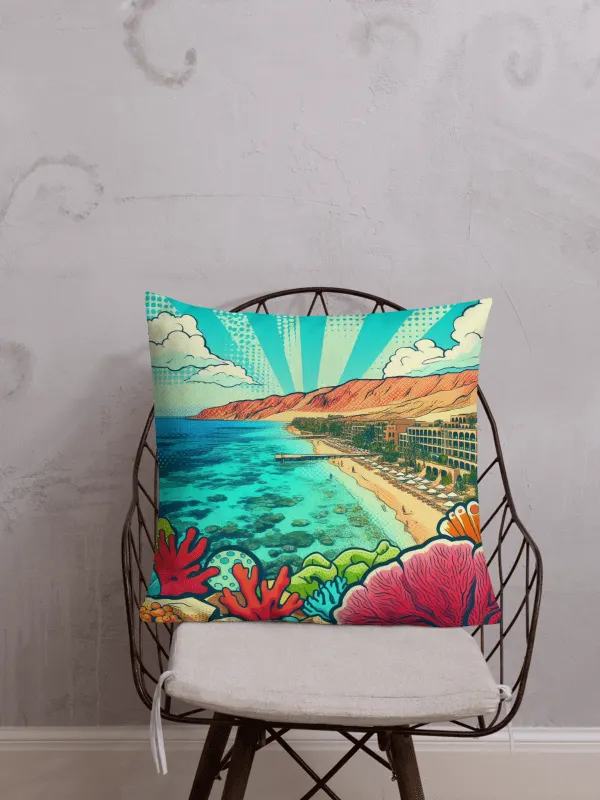 Tropical Paradise All-Over Print Pillow | AI Design beach product image (1)