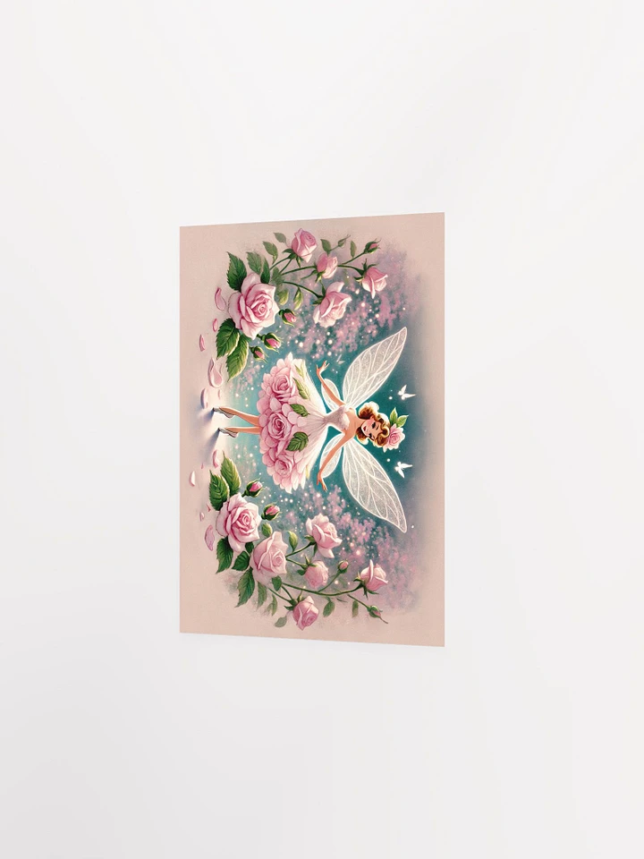 Pink Rose Petal Fairy Premium Matte Poster product image (5)