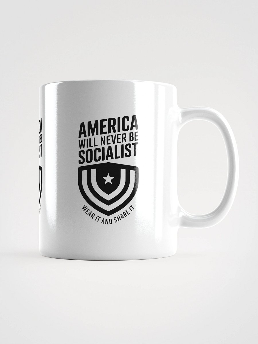 "America Will Never Be Socialist" Mug - Black Ink product image (1)