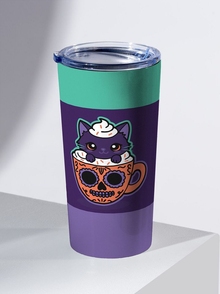 Sugar Skull Kitten Mug 20oz Stainless Steel Tumbler product image (2)
