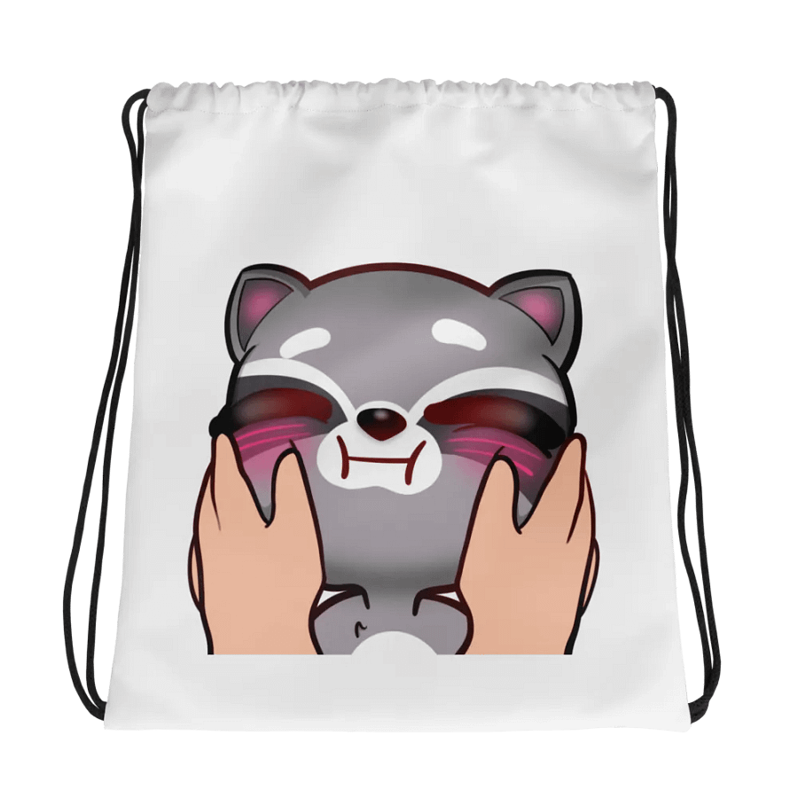 Cute Raccoon Drawstring Bag product image (1)