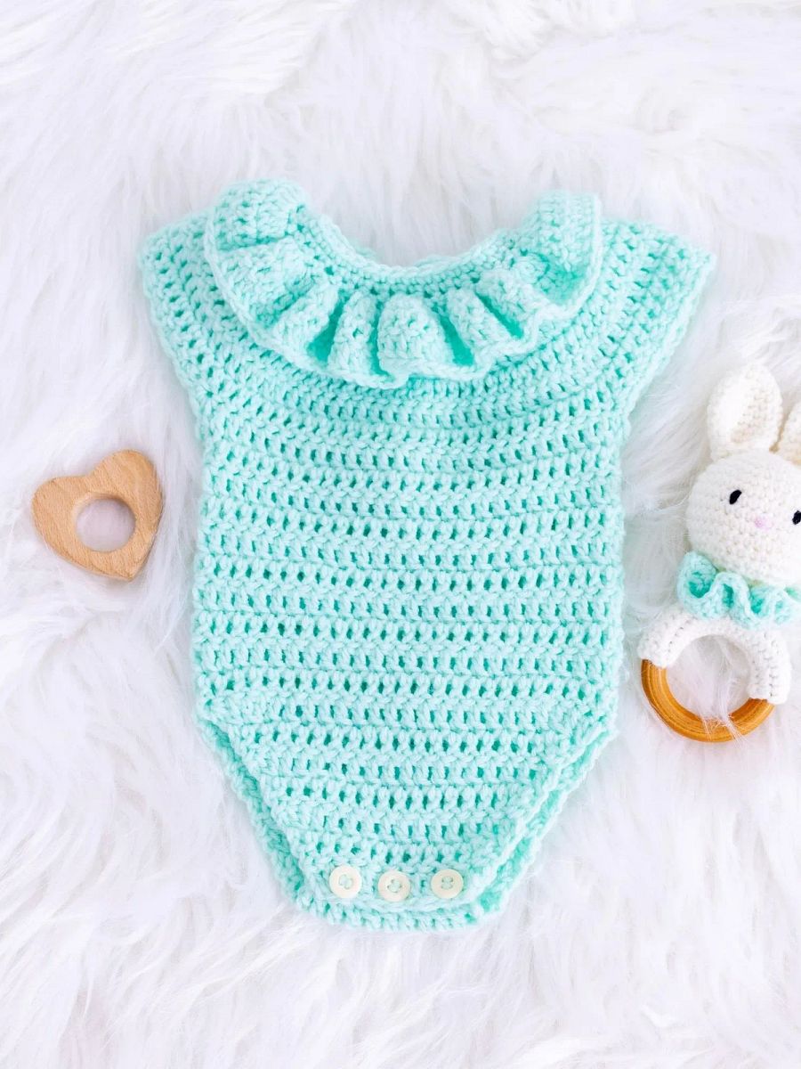 Crochet Pattern: Freya Baby Romper product image (4)