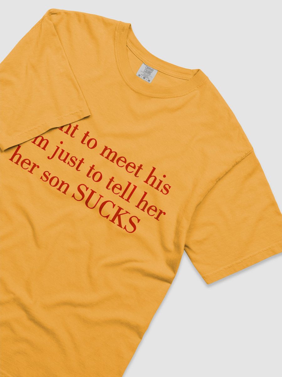 I want to meet his mom just to tell her her son SUCKS T-Shirt product image (3)