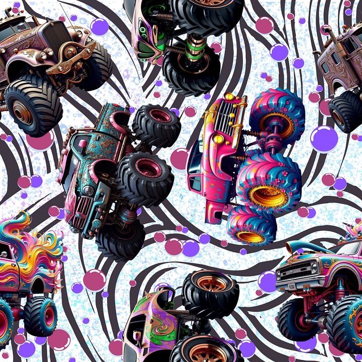 Monster Sister Seamless Pattern product image (1)