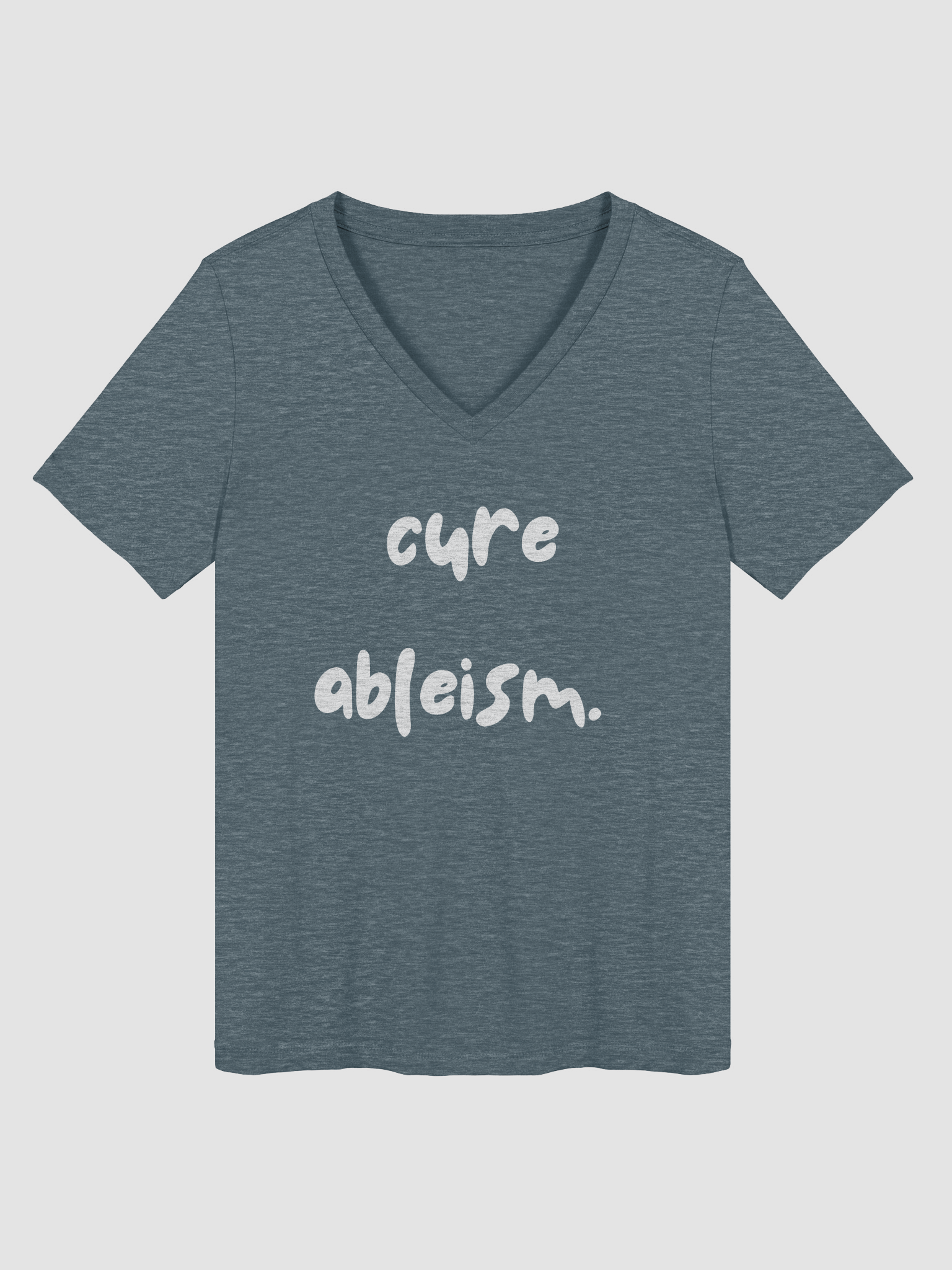 Cure ableism Relaxed V-Neck Tee product image (3)