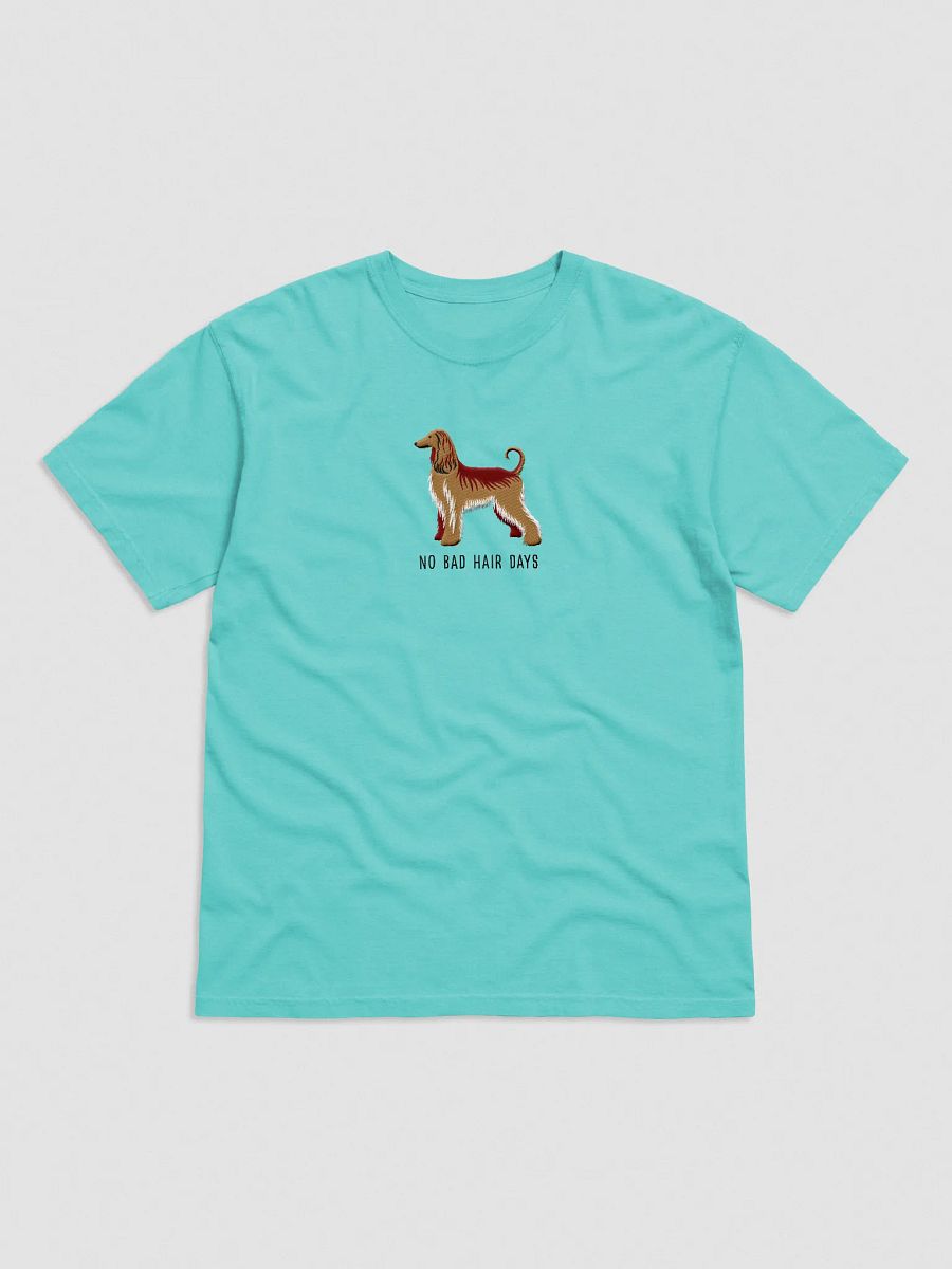 No Bad Hair Days T-Shirt(Embroidered) of an Afghan Hound product image (17)