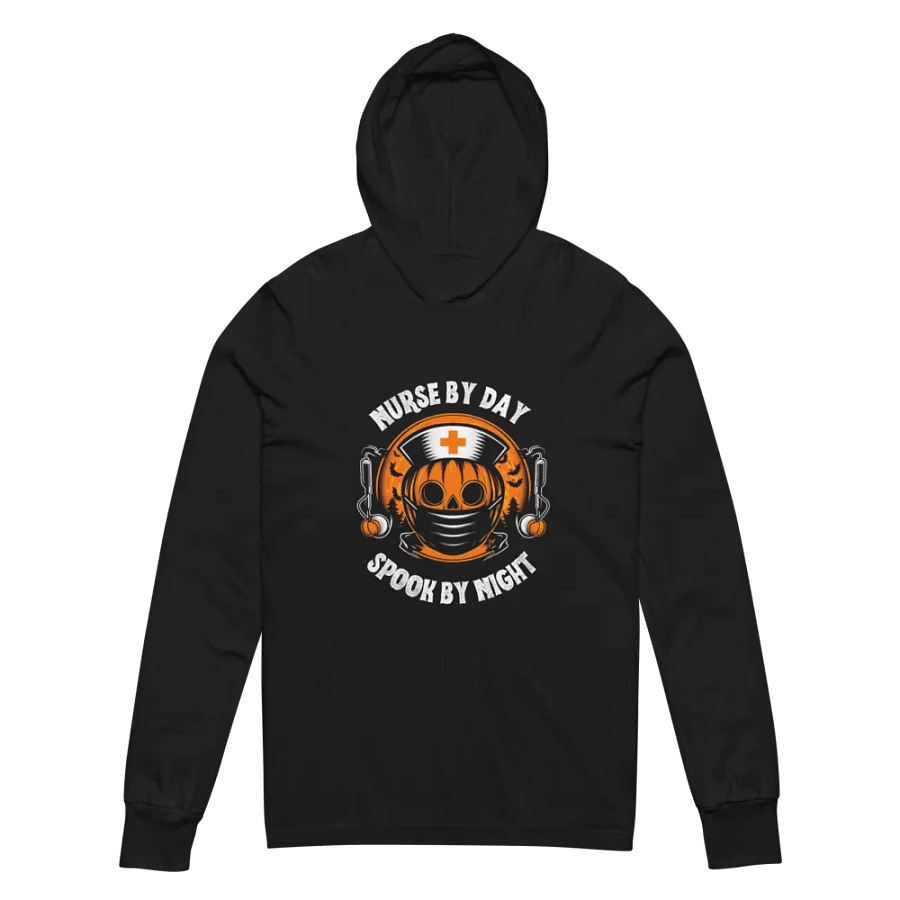 Nurse By Day, Spook By Night Hooded Long Sleeve Tee product image (2)