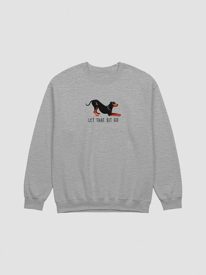 Let That Sit Go Sweatshirt (Embroidered) of a Rhodesian Ridgeback(Black & Tan) product image (10)