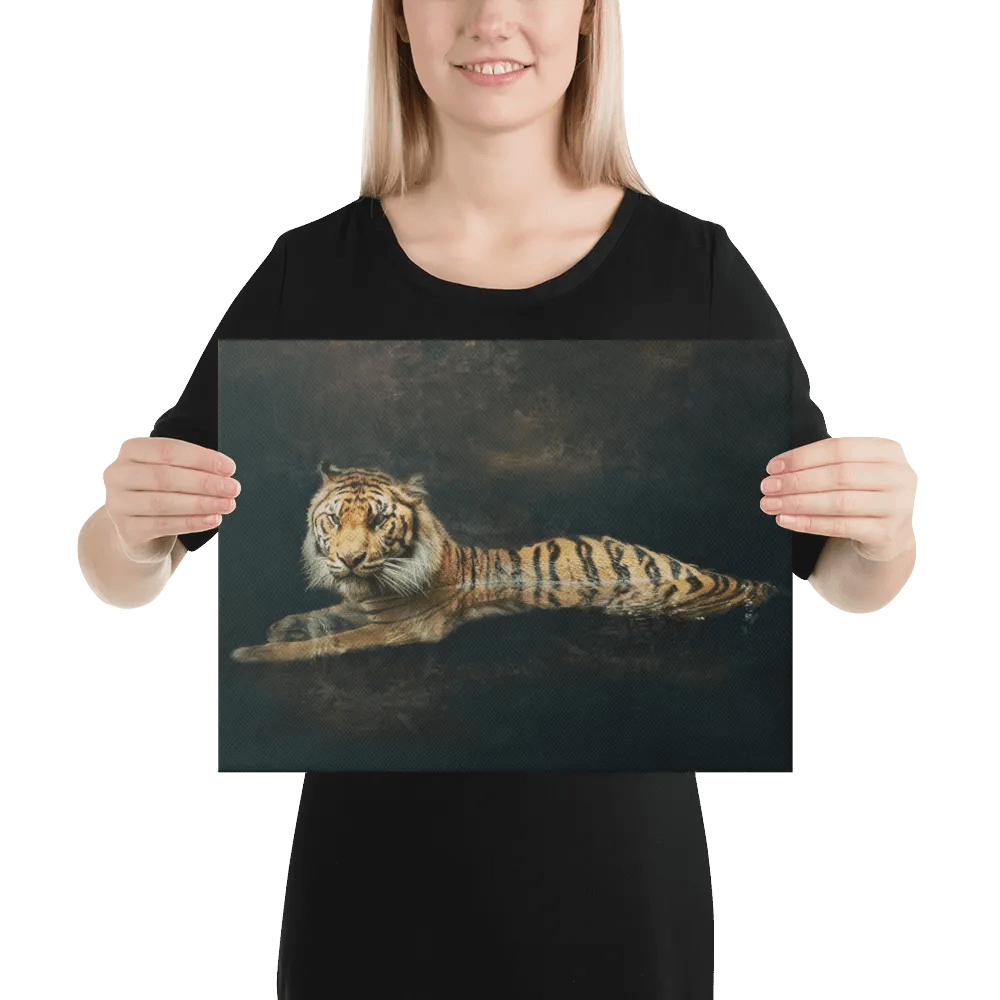 Tiger In Water Canvas product image (2)