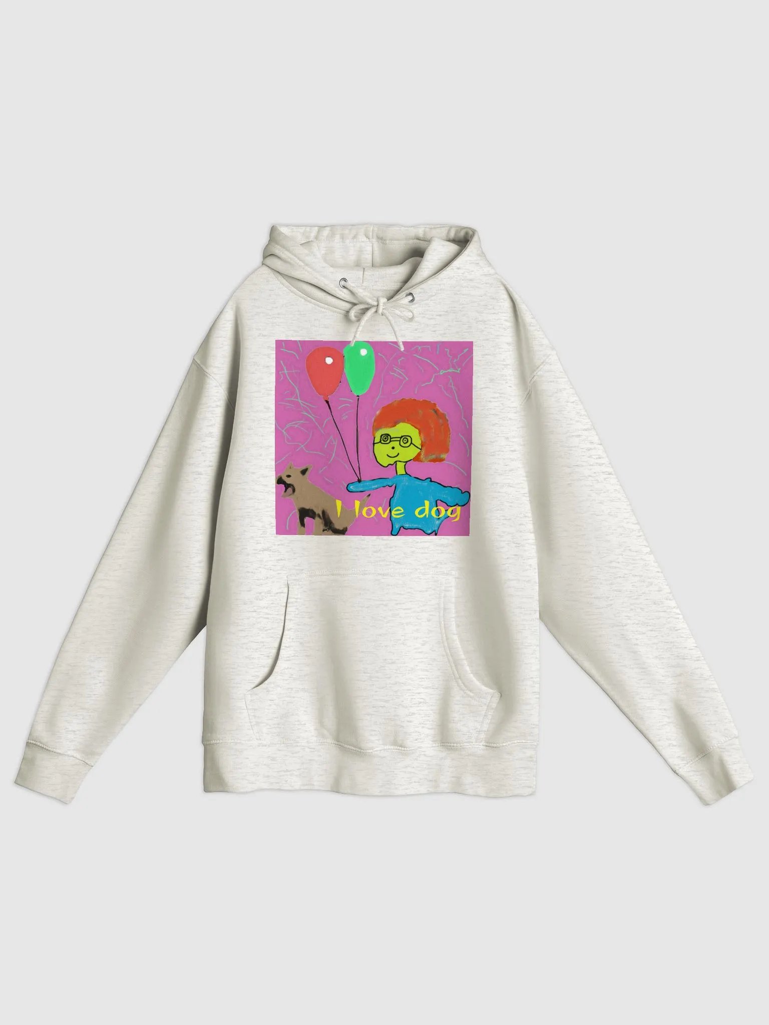 Lane Seven Premium Pullover Hoodi : I love dog product image (3)