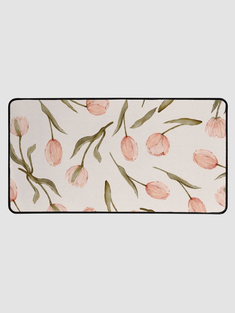 Pink Tulips desktop mat for keyboard and mouse product image (1)