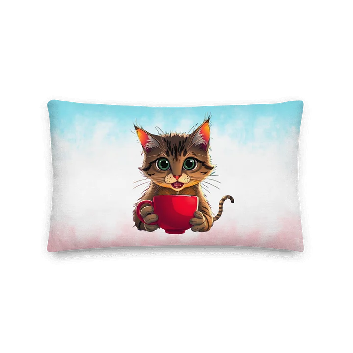 Pillow-Cat with a Cup of Coffee product image (1)