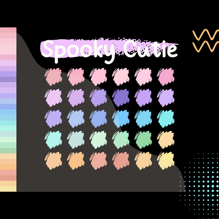Spooky Cutie Procreate Color Palette with HEX Codes ★ DIGITAL ★ product image (2)