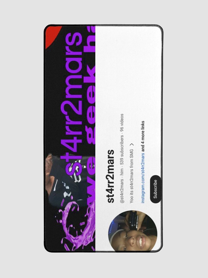 st4rr2mars Youtube Mouse Pad product image (2)