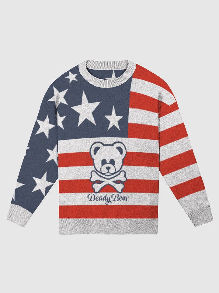 Patriotic Deady Bear Jacquard Sweater product image (2)