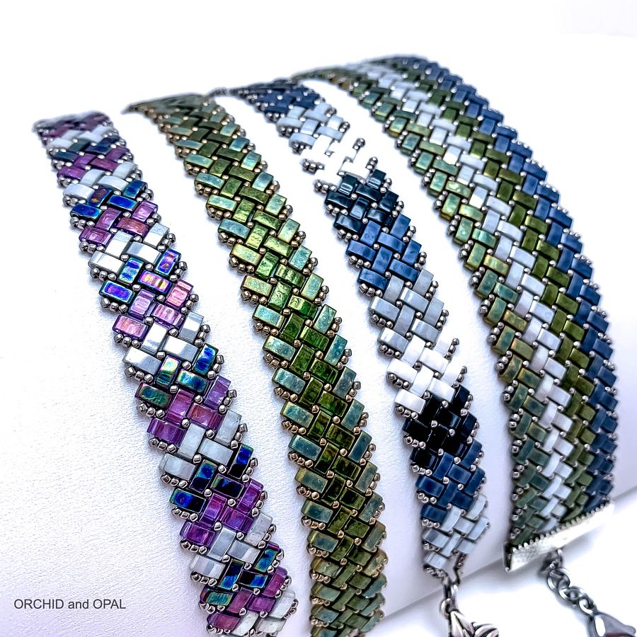 Digital Pattern - Half Tila Herringbone Bracelet product image (3)