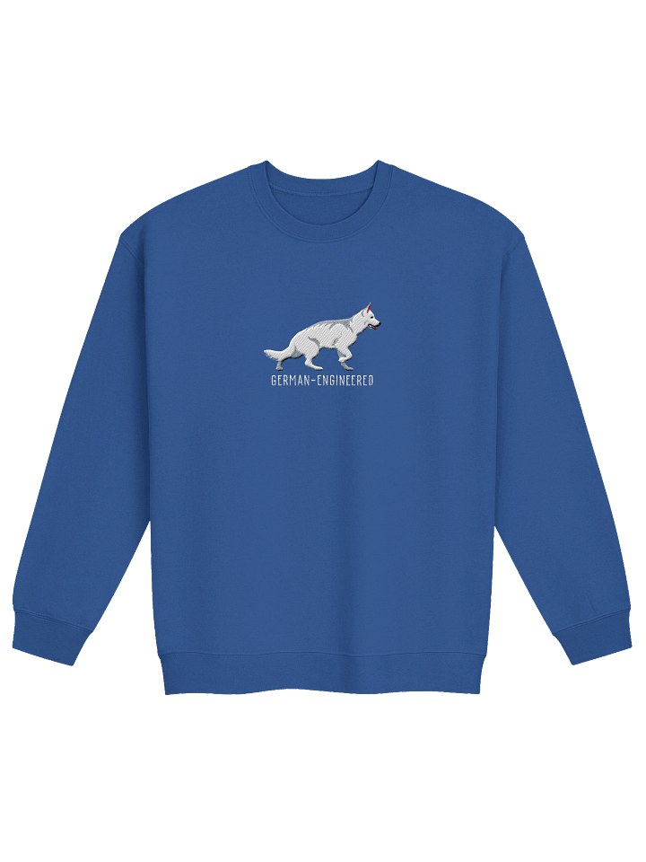 German-Engineered Sweatshirt (Embroidered) of a German Shepherd(White) product image (13)