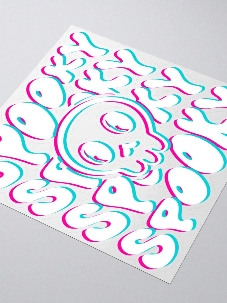 SPOOKY STICKER WHT product image (3)