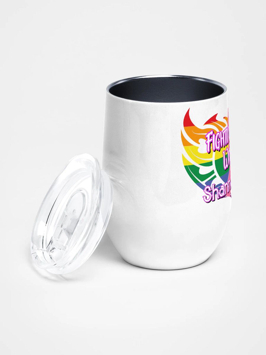 Fighting Cancer w/ Pride - Wine Tumbler product image (2)