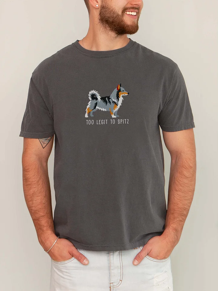 Too Legit to Spitz T-Shirt(Embroidered) of a Swedish Vallhund(Brownish Gray) product image (2)