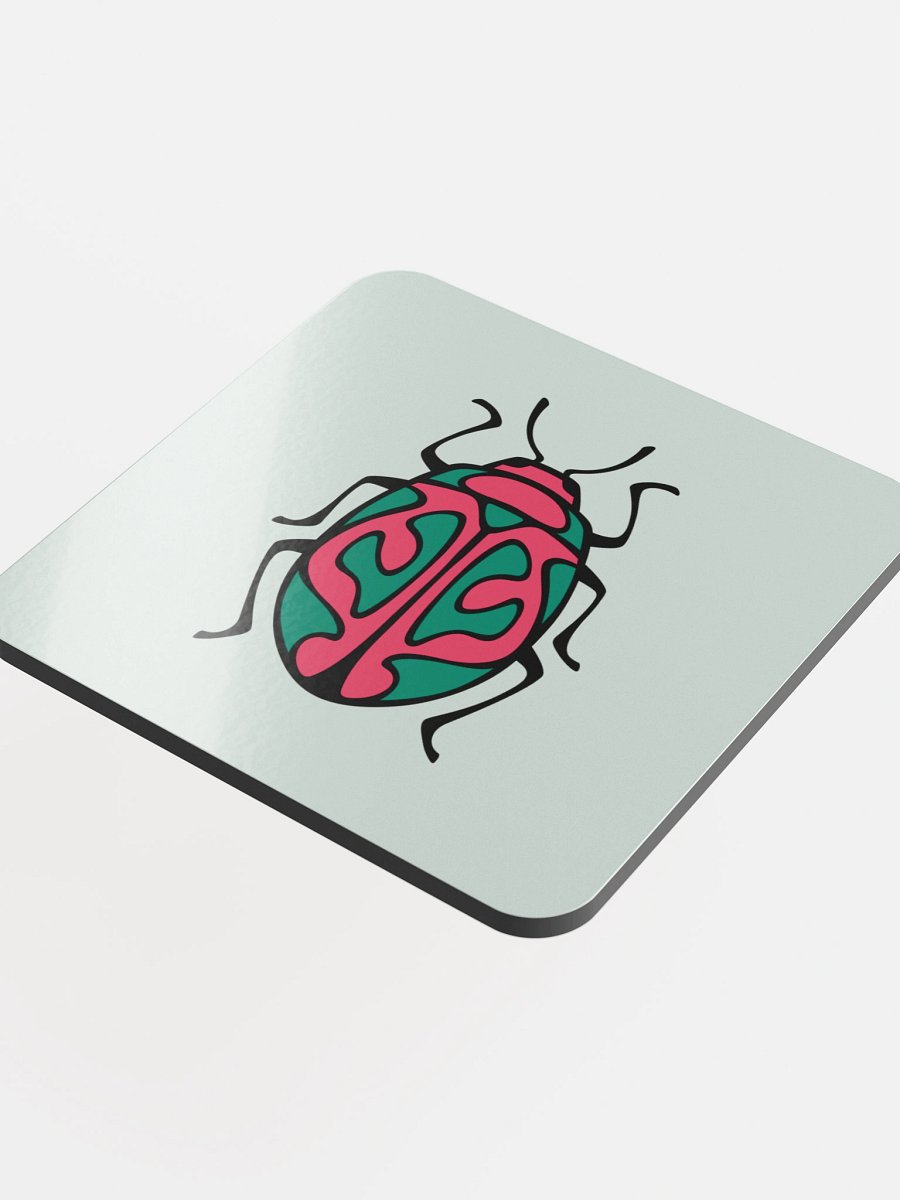 Beetle Bloom - Glossed Cork Coaster product image (4)