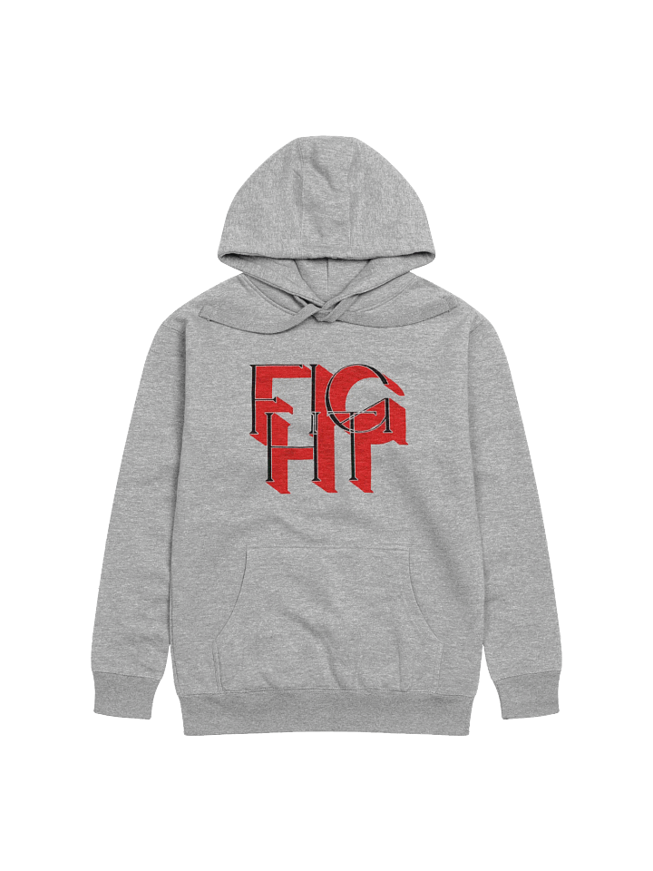 Bold 'FIGHT' Interlocked Typography Hoodie product image (4)