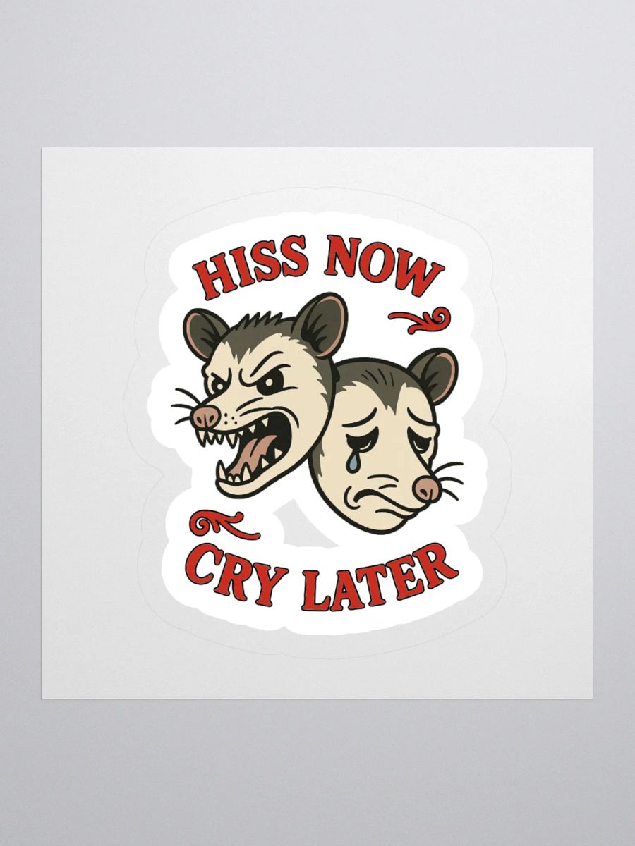 Hiss Now Cry Later Sticker product image (1)