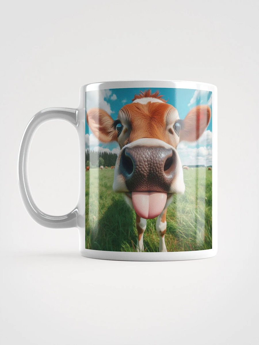 Rude Cow Tongue #Humorous Glossy Mug - White product image (6)