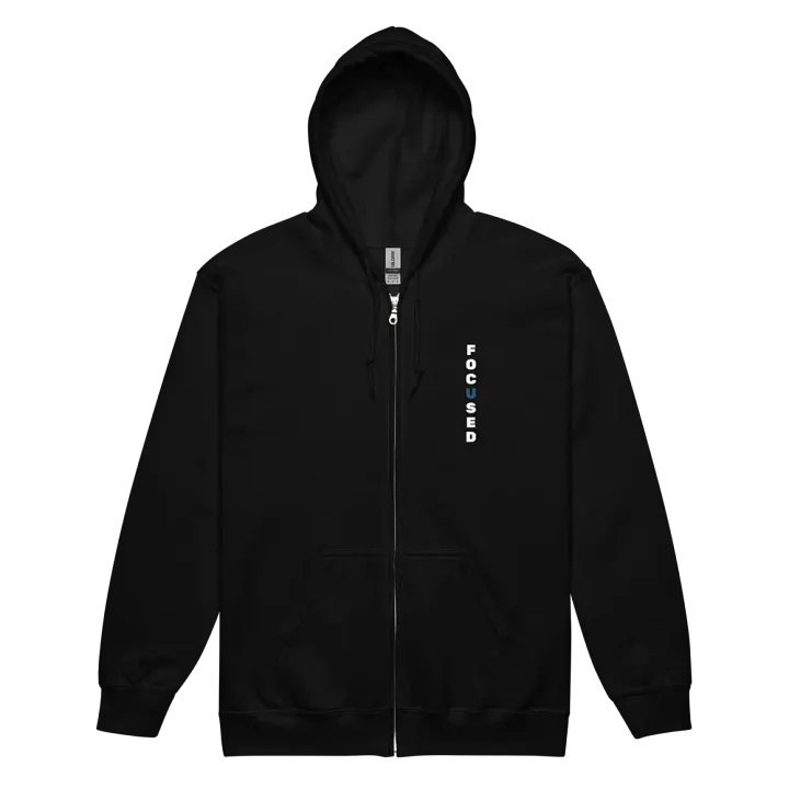 FOCUSED Zip Hoodie (Black) product image (2)