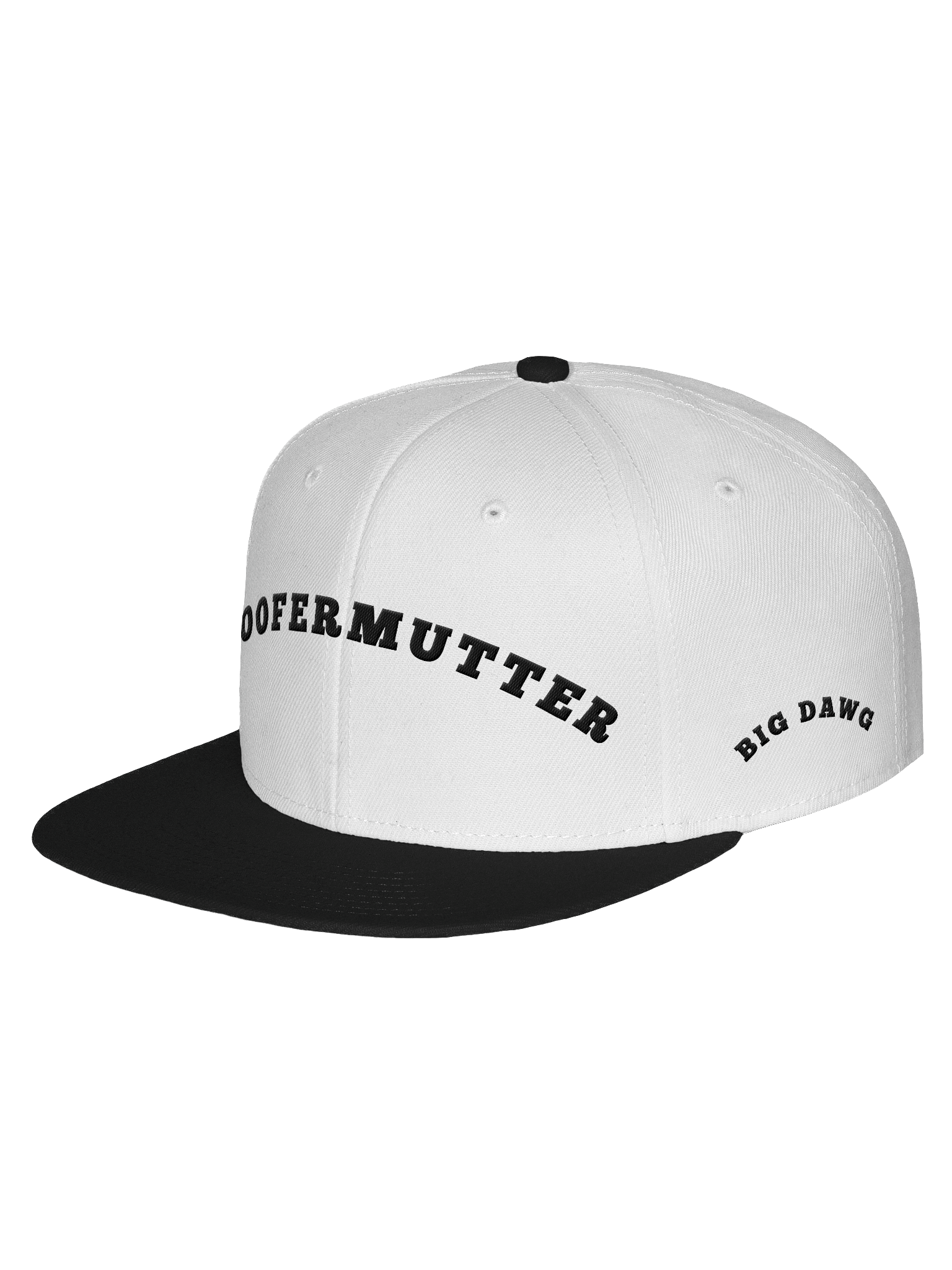 WooferMutter White Embroidery Black Hat product image (2)