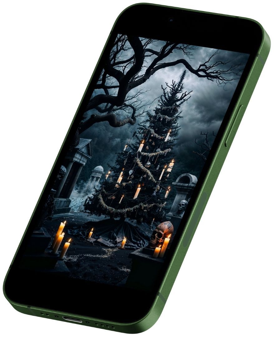 Macabre Christmas Phone Wallpaper product image (2)