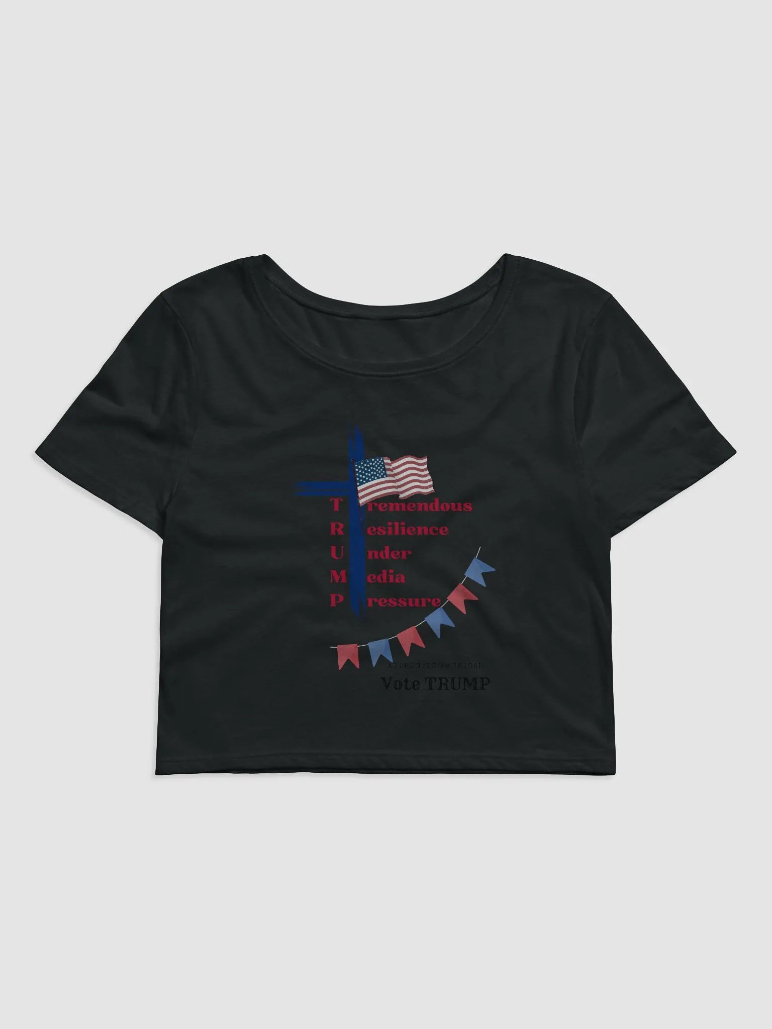 Authentic American Vote Trump Crop Tee product image (1)