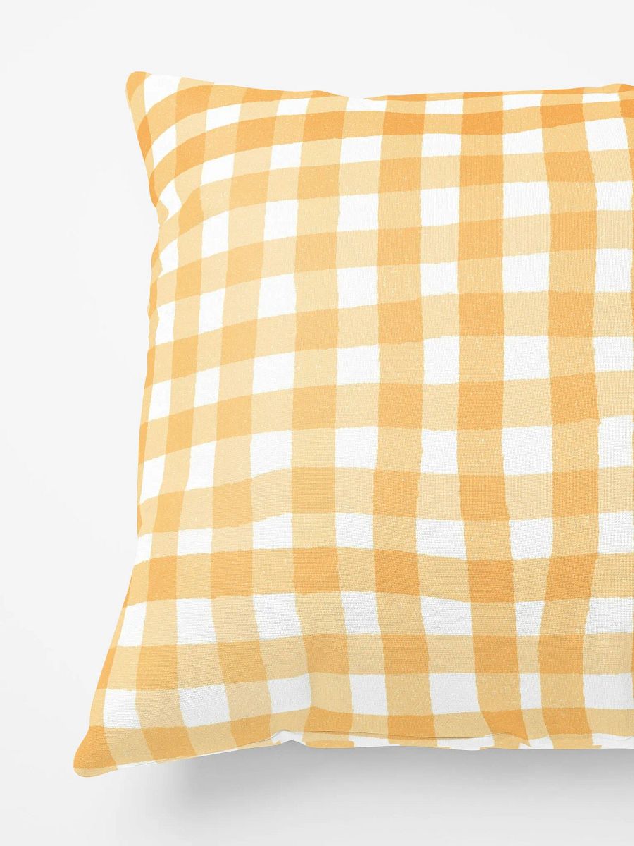 COTTAGE SUMMER ORANGE GINGHAM - Basic Pillow product image (4)
