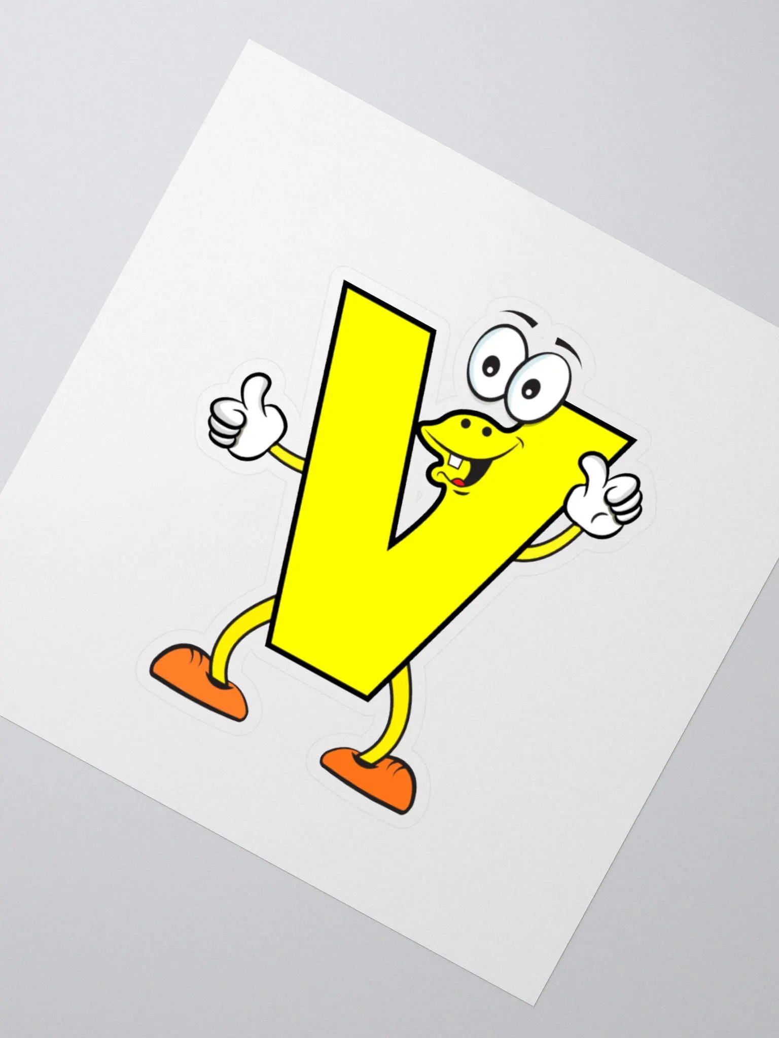 V Letter Cartoon Character Sticker product image (4)