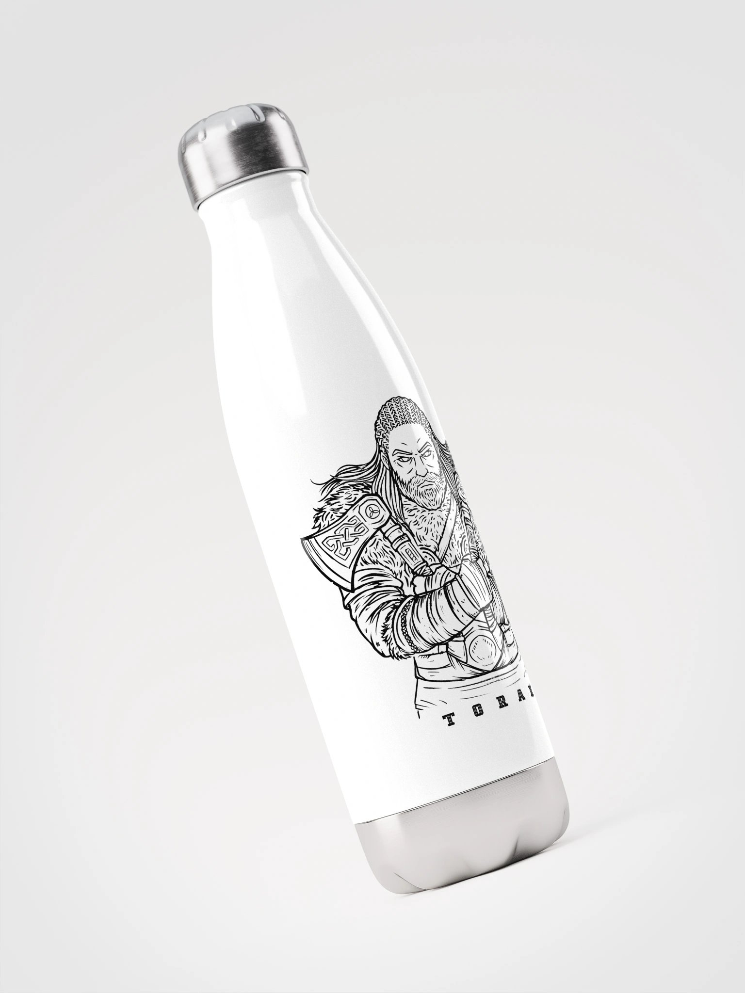 "Black Character" White Stainless Steel Water Bottle product image (3)