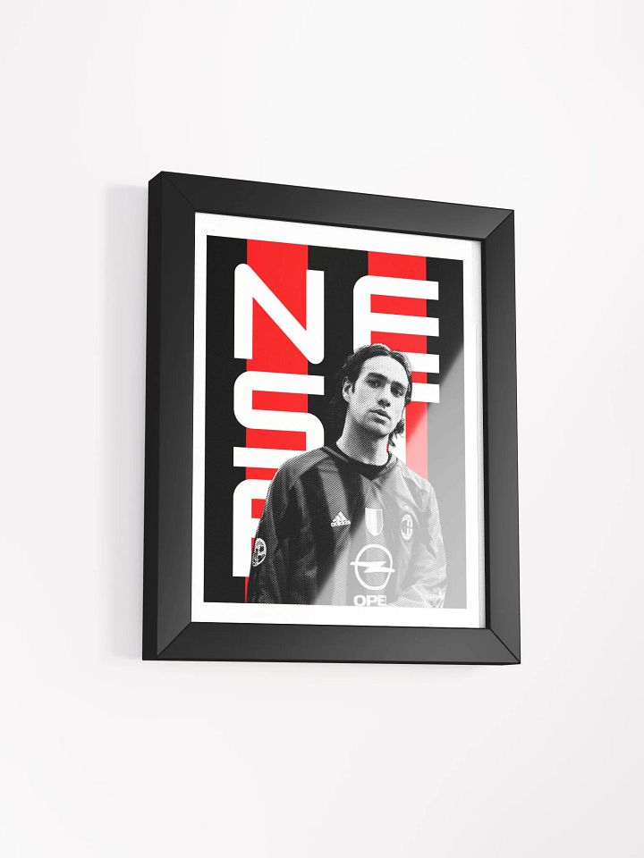 Alessandro Nesta BW AC Milan Name Art Framed Print product image (2)