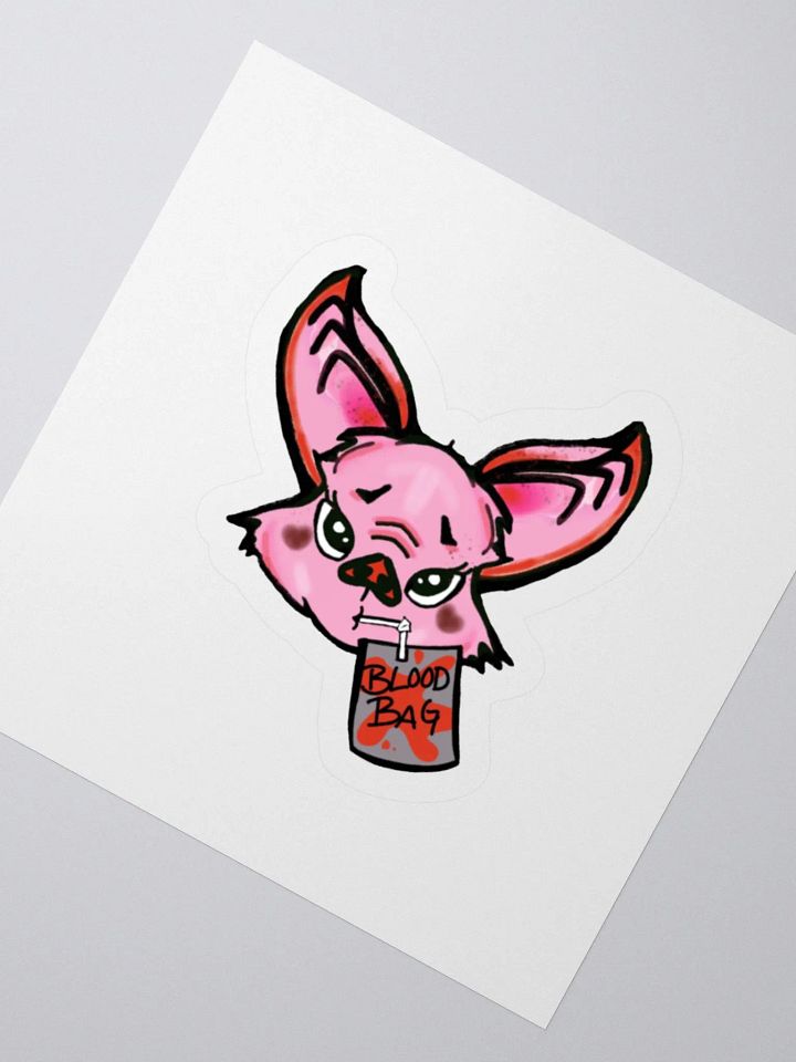 Blood Bag Bat Kiss Cut Stickers product image (2)
