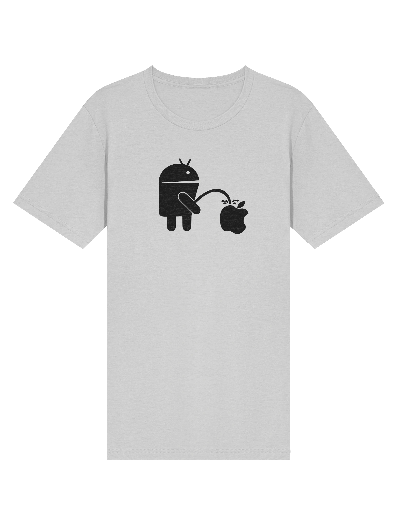 Android Peeing on Apple Logo T-Shirt product image (4)